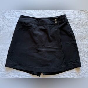 PHIL HARRIS DESIGN VTG Women's Black Skort Wrap Skirt Culottes Size 8